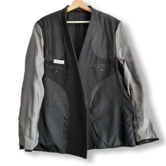 CALVIN KLEIN Light Blazer Jacket Dark Gray Men's Sz XXL - Picture 10 of 14